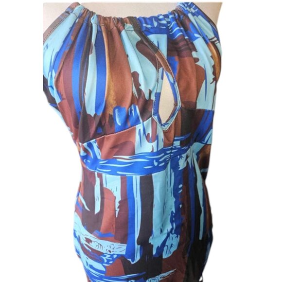 Y2K Inspired Plus Size 1XL Women's Halter Summer Dress - Picture 3 of 3
